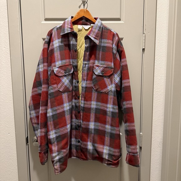 Manscaped Other - Vintage Frostproof USA Quilt Lined Flannel Shirt Jacket Tall Man Red Plaid